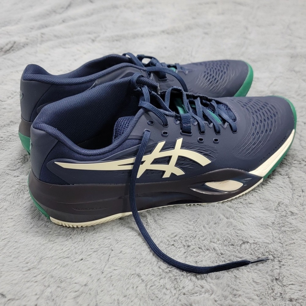 ASICS Gel-Resolution X Clay Shoes Mens 13 Navy Cream Low Top Tennis Sneakers
